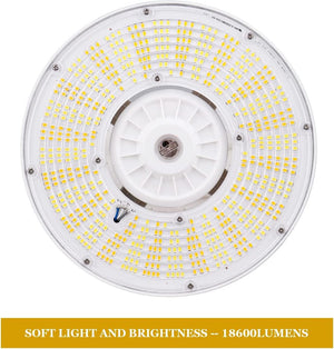 120W UFO High Bay LED Light Bulb - 18600Lm 5700K, E39 Mogul Base, Compatible with Motion Sensor, UL-Listed - Dephen
