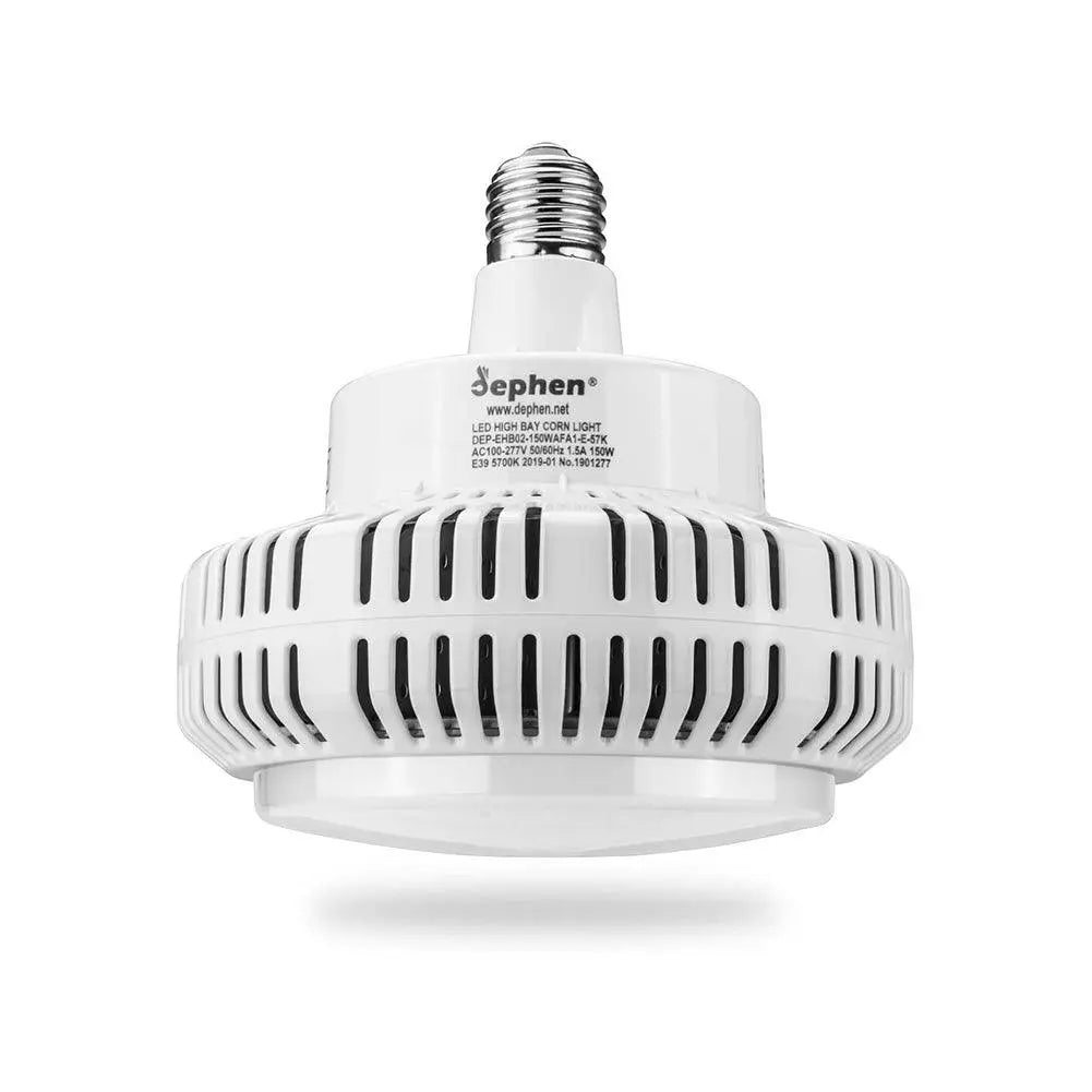 150W High Bay LED Light Bulb, 20250Lm 5700K, E39 Mogul Base, UL Listed - Dephen