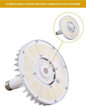 160W High Bay LED Light Bulb - 24800Lm 5700K, Mogul Base E39 LED Bulb, Compatible with Motion Sensor, UL Listed - Dephen