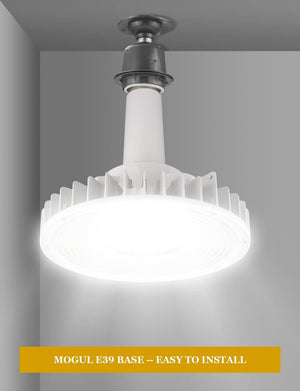 160W High Bay LED Light Bulb - 24800Lm 5700K, Mogul Base E39 LED Bulb, Compatible with Motion Sensor, UL Listed - Dephen