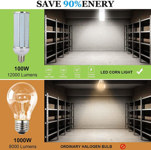 1000W Equivalent LED Corn Light Bulb, Warehouse Factory Workshop Street Backyard New Upgraded - Dephen