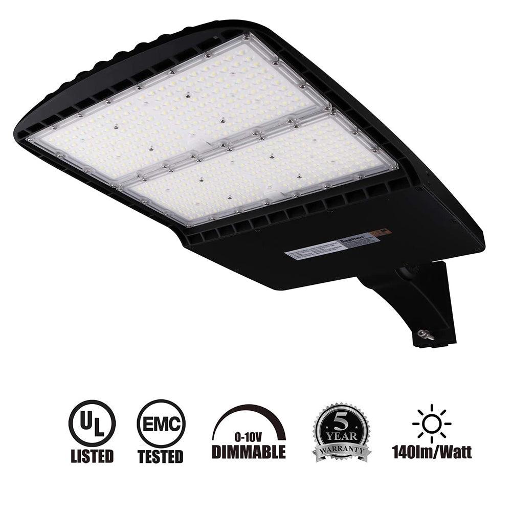 300W LED Parking Lot Light - 42000Lm Led Shoebox Pole Lights - Dephen