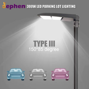 LED Parking Lot Light UL-Listed，300W 5700K Led Shoebox Pole Lights - Dephen