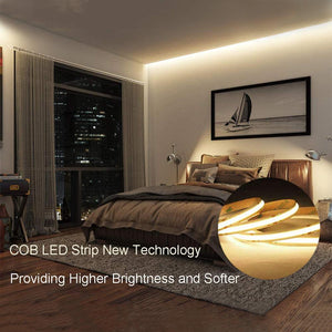 UL-Listed LED Strip Lights, Warm White  Flexible COB Led Light Strip. - Dephen