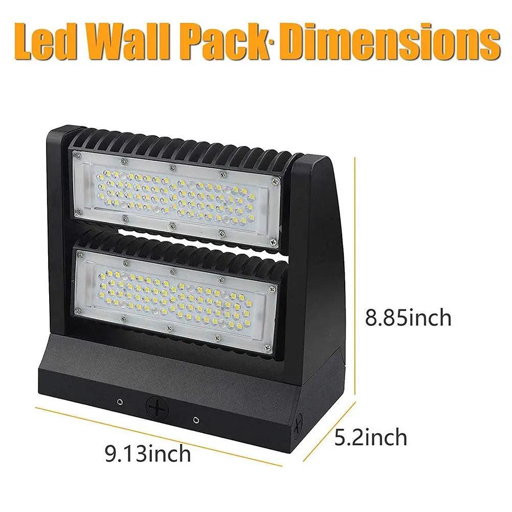 120W Led Wall Pack Light IP65 Waterproof Outdoor Commercial Area Security Lamp