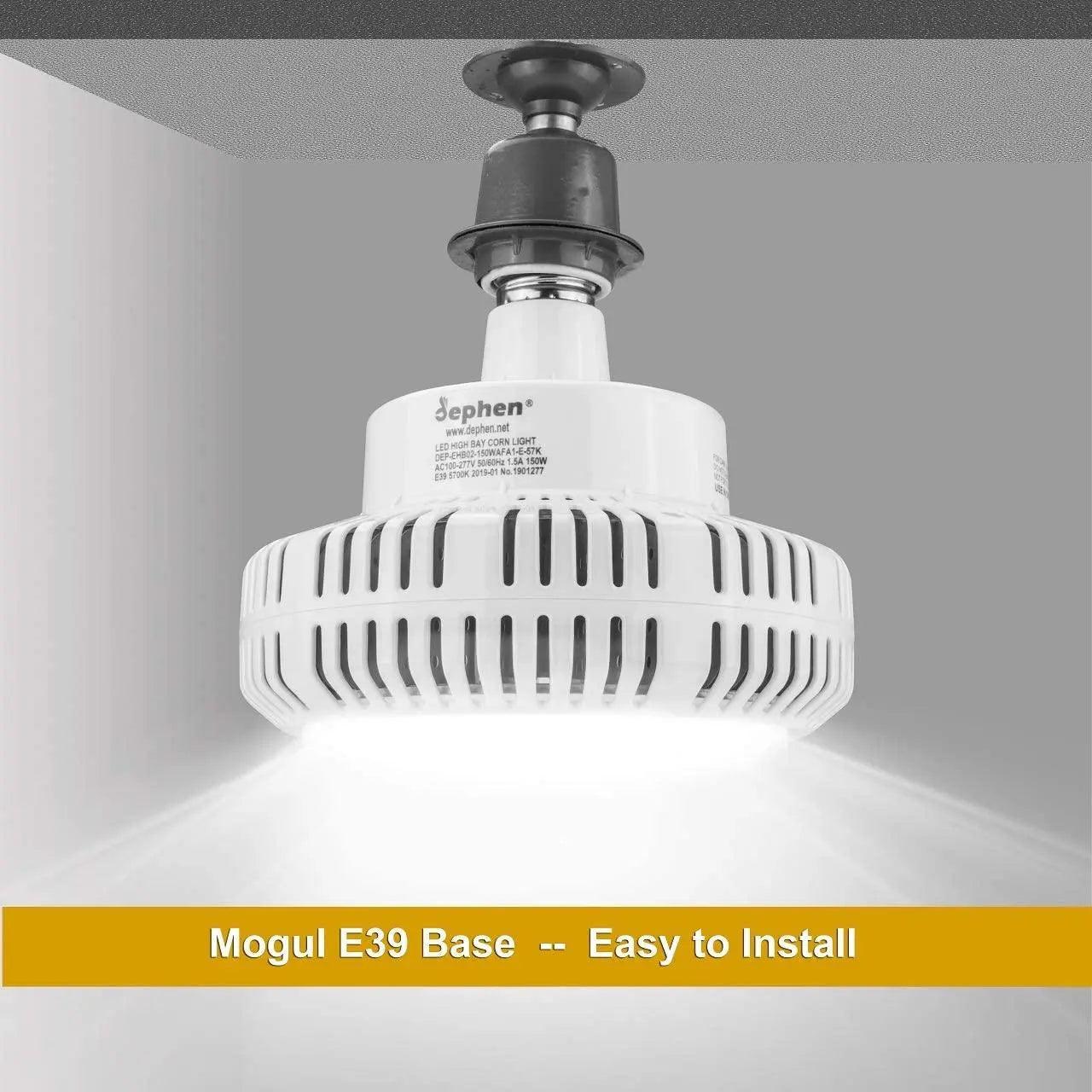 150W High Bay LED Light Bulb, 20250Lm 5700K, E39 Mogul Base, UL Listed