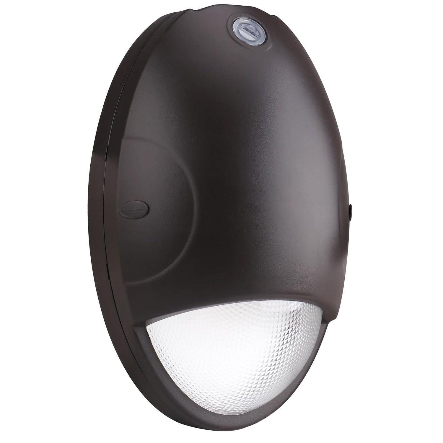 15W LED Emergency Wall Pack Light with Battery Backup and Photocell, Dusk to Dawn, 3500K/4000K/5000K Adjustable, 90 Minutes Security Emergency Lighting Self Test (UL-Listed) Dephen