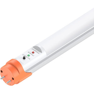 Emergency T8 LED Tube 4ft with Battery Backup, 5000K 18W Aluminium Dual Ended G13 Tube Bulbs Integrate 8W 960LM 90min Emergency Lighting, UL-Listed Dephen