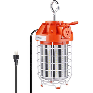 100W LED Temporary Work Light-14000Lumen Construction Lights 5000K Linkable with Outlet & Hook Dephen
