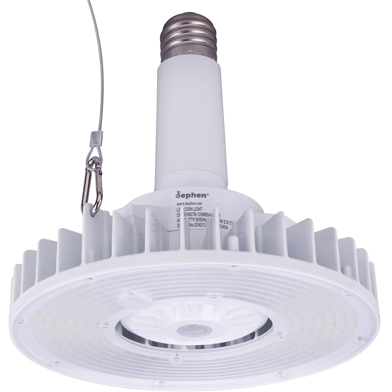 120W UFO High Bay LED Light Bulb - 18600Lm 5700K, E39 Mogul Base, Compatible with Motion Sensor, UL-Listed Dephen