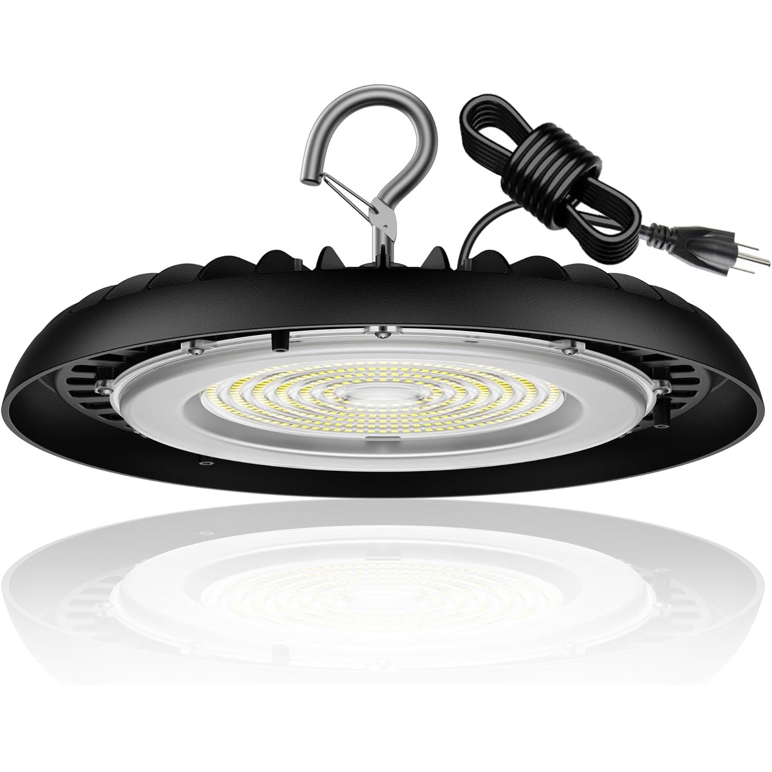 UFO LED High Bay Light 150W, 5000K Plug in Shop Lights, 16,500M Dephen