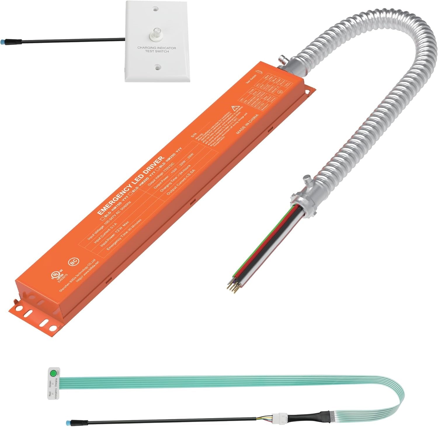 Emergency LED Driver 20W, Rechargeable Battery Backup Driver 100V-347VAC, Over 90mins Emergency Time, UL Listed Dephen
