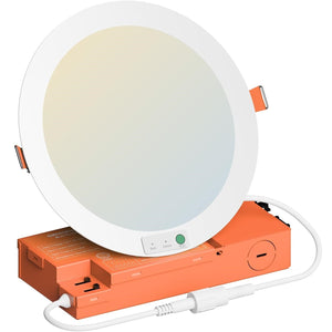6 Inch LED Emergency Recessed Light with 90 Min Battery Backup, 5CCT 2700-5000K, 9W/12W/15W Tunable Dephen