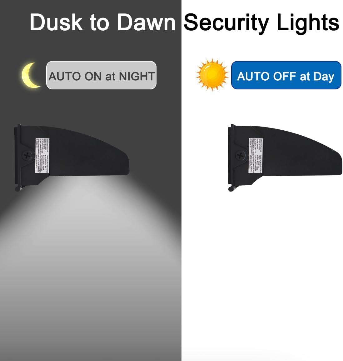 120W LED Wall Pack with Photocell 5000K 16200LM Dusk to Dawn Security Lights, Rotatable Up Down Wall Sconce, IP65 Outdoor Patio Flood Lighting Fixture UL-Listed Dephen