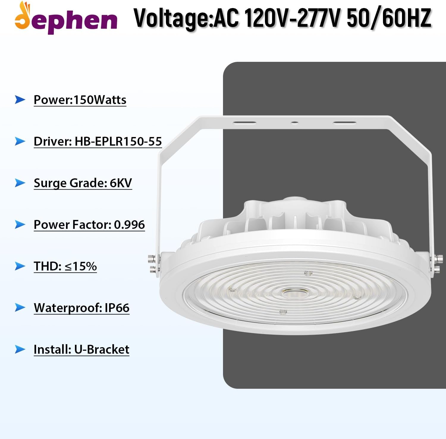 150W LED Explosion Proof Light 23250Lm 5700K - Dephen