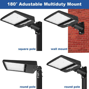 200W LED Parking Lot Light Outdoor Pole & Wall Mount - Outdoor Flood Light 28000Lm 5700K Commercial Area Lighting, LED Street Light for Roadway, Sports Courts, Squares, 120-277Vac, UL-Listed Dephen