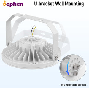 150W LED Explosion Proof Light 22350Lm 5700K - UL 844 Certified Class I Division II, IP66 Waterproof, 3/4" NPT/Bracket Dephen