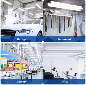 4FT LED Linear Strip, 20W/30W/40W Selectable Shop Light, 5280Lumens 4 CCT Tunable 3000K-5000K, Hardwired Ceiling Lighting UL-Listed Dephen