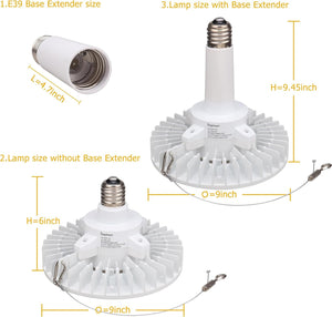 120W UFO High Bay LED Light Bulb - 18600Lm 5700K, E39 Mogul Base, Compatible with Motion Sensor, UL-Listed Dephen
