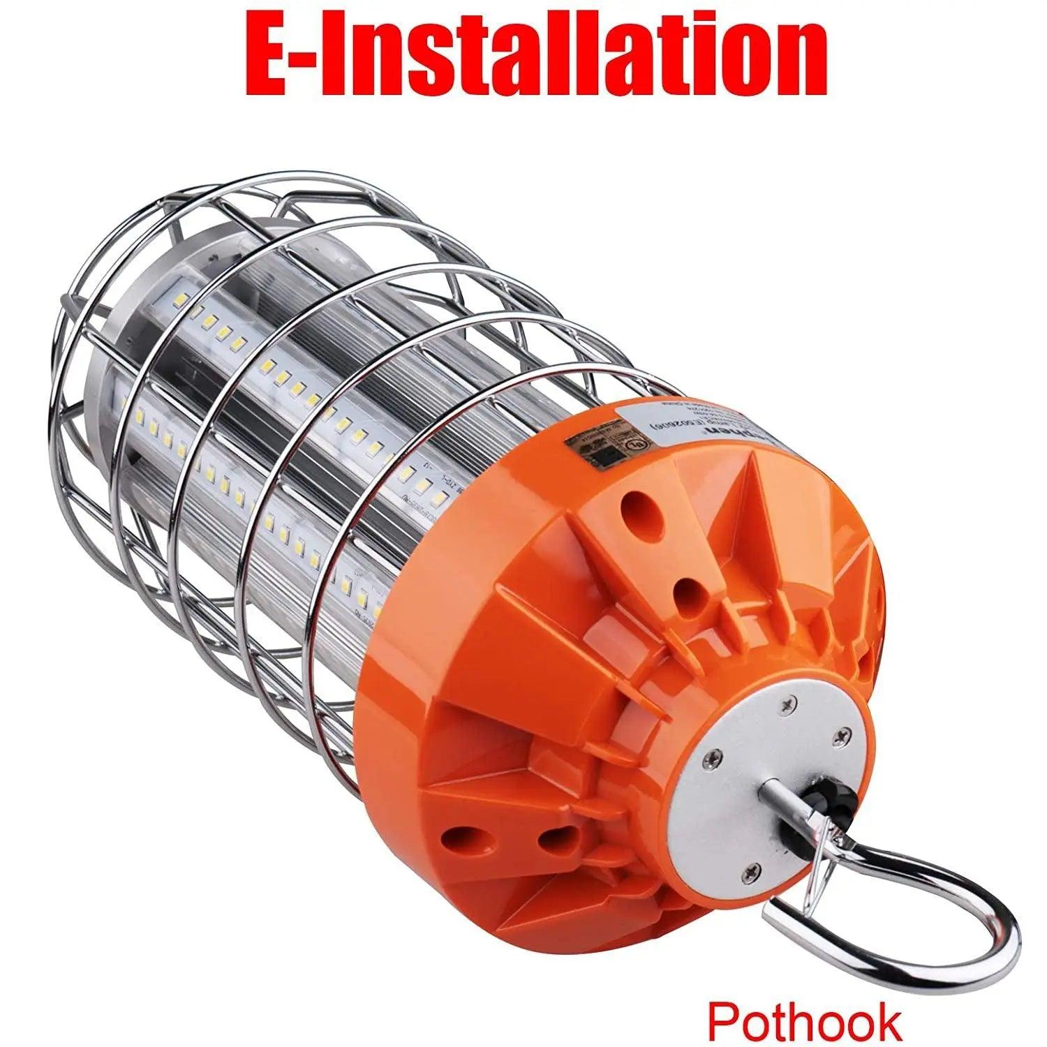 Dephen 60W LED Temporary Work Light- 5000K LED Work Light with Hook.