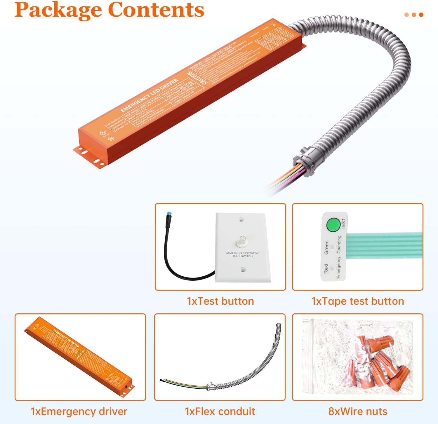 347v Led Driver Emergency LED Driver 20W, Rechargeable Battery Backup Driver 100V-347V ...