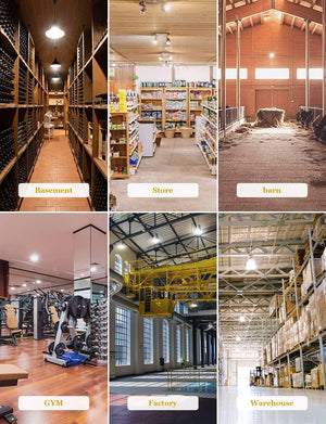 120W UFO High Bay LED Light Bulb - 18600Lm 5700K, E39 Mogul Base, Compatible with Motion Sensor, UL-Listed Dephen