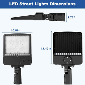 200W LED Parking Lot Light Outdoor Pole & Wall Mount - Outdoor Flood Light 28000Lm 5700K Commercial Area Lighting, LED Street Light for Roadway, Sports Courts, Squares, 120-277Vac, UL-Listed Dephen