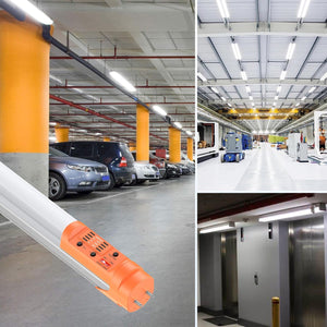 Emergency T8 LED Tube 4ft with Battery Backup, 3500K/4000K/5000K CCT and 12W/15W/18W Adjustable, Dual Ended G13 LED Bulb Integrate 5W 700LM 90min, UL-Listed Dephen