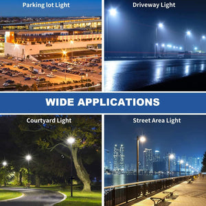 200W LED Parking Lot Light Outdoor Pole & Wall Mount - Outdoor Flood Light 28000Lm 5700K Commercial Area Lighting, LED Street Light for Roadway, Sports Courts, Squares, 120-277Vac, UL-Listed Dephen