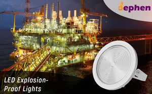 150W LED Explosion Proof Light 22350Lm 5700K - UL 844 Certified Class I Division II, IP66 Waterproof, 3/4" NPT/Bracket Dephen