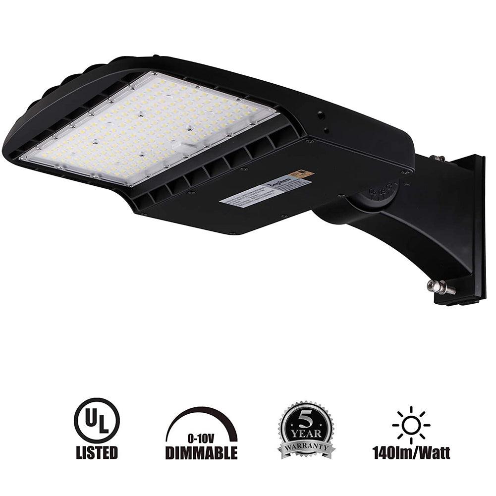 Lamp Shining 150W, 5700K, LED Shoebox Pole Light with Photocell, 21000 Lm,  500W MH Equivalent