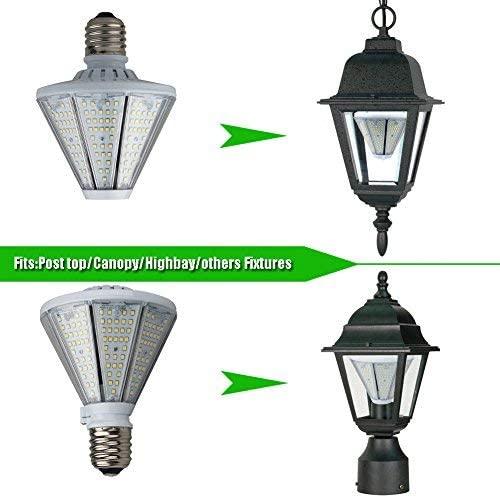 50W Led Corn Light Bulb 6500 Lumen 5000K with Removable E26 & E39