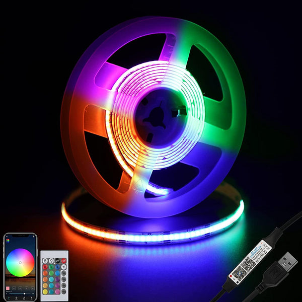 RGB Led Strip Lights - 5V USB RGB Led Strip with APP+Remote - Dephen