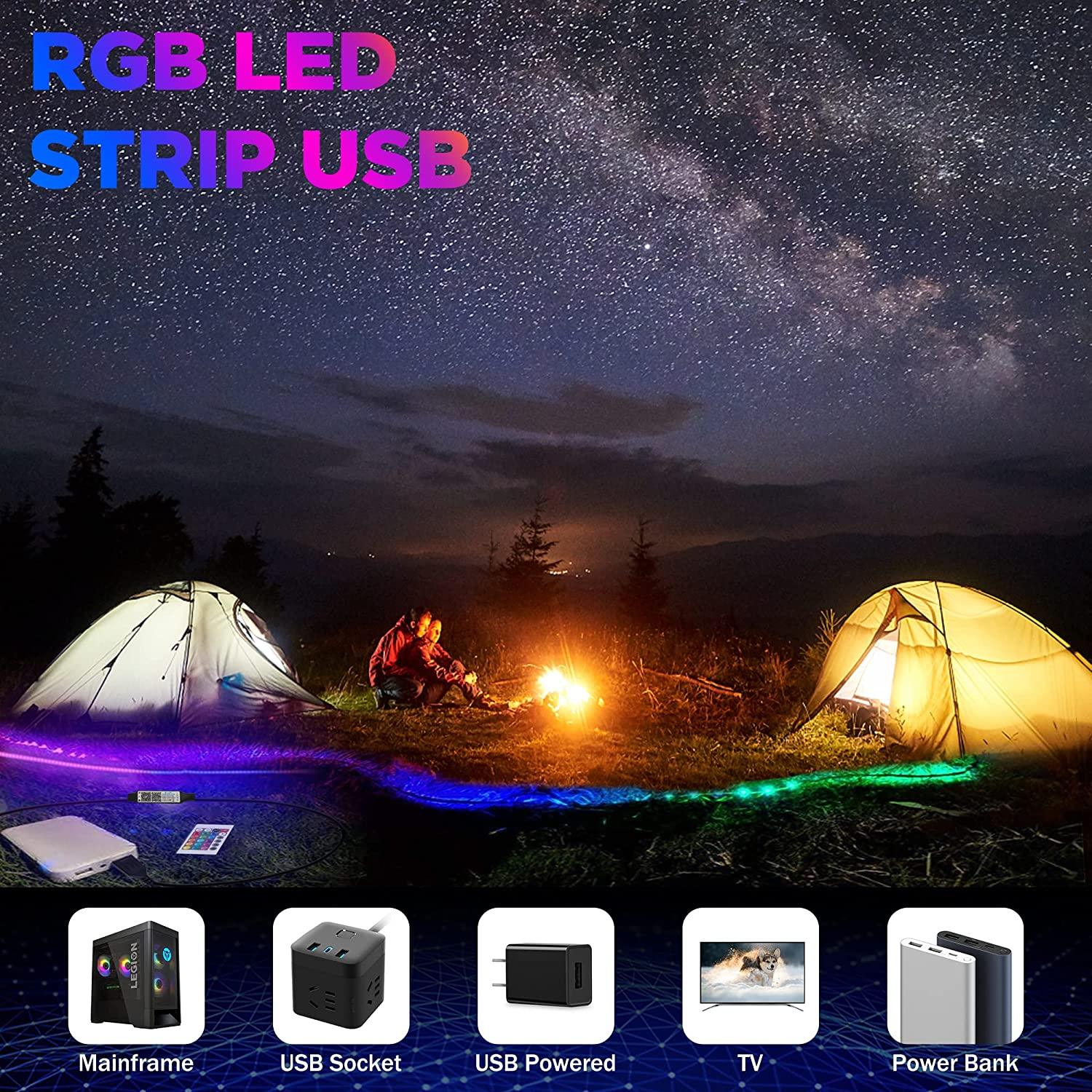 RGB Led Strip Lights - 5V USB RGB Led Strip with APP+Remote - Dephen